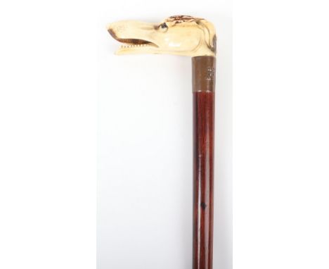 Fine Carved Walking Stick with Lord Nelson Interest, fine example of a Victorian wooden gentlemans walking stick / cane with 