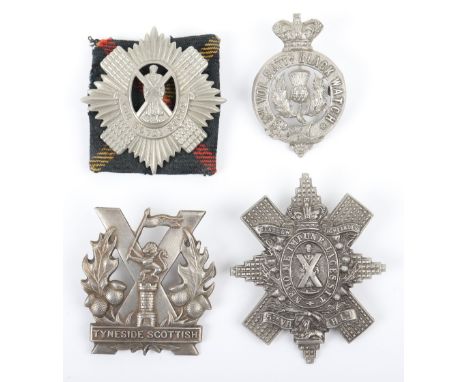 4x Scottish Volunteer Battalion Headdress Badges, consisting of Victorian 5th Volunteer Battalion Glasgow Highlanders Highlan