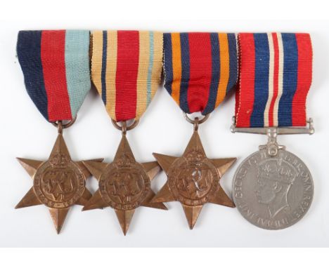 Scarce WW2 Indian Parachute Battalion Campaign Medal Group of Four, consisting of 1939-45 star, Africa star, Burma star and 1