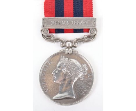 Indian General Service Medal 1854-95 Military Police, example with single clasp Burma 1885-7, awarded to “15 Pte Mohomed Khan