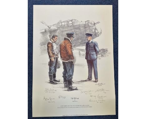 WW2. Gil Cohen Multi Signed My Old Lags Colour 17x13 Print. Limited Edition 104/200. Personally Signed in pencil by Bernard M