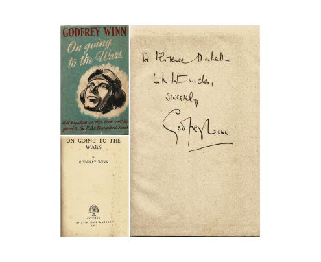 WW2 Godfrey Winn signed hardback book. Titled On Going to The Wars by Godfrey Winn. Signed on First page, dedicated. Spine an
