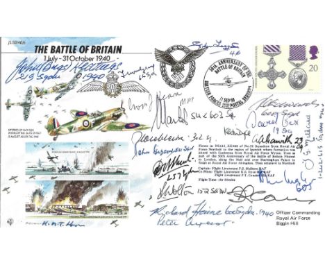 Battle of?Britain?Signed??18?Battle?of?Britain?Pilots, Crew 11 Sep 90?BFPS 2232. 50th Anniv of?Battle?of?Britain?Major Assaul