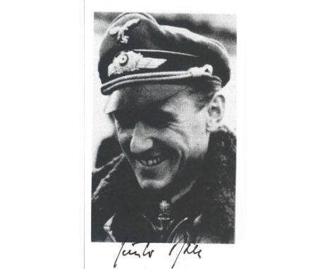 Black and white Print? Signed? General Gunther Rall Knight s 275 Victories?Black and white Print Size 3¼ by 5½ inches of Gene