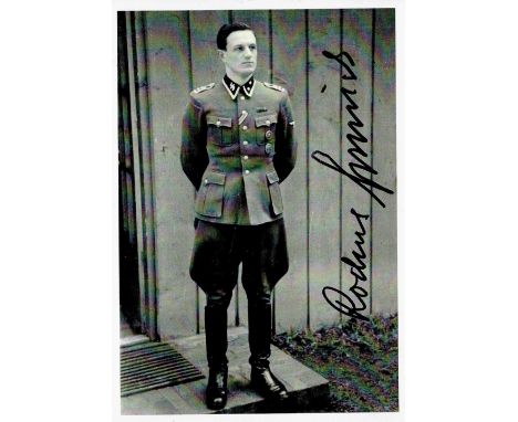 WWII, Rochus Misch signed 6x4 photograph. photograph in great condition and signed in black marker pen. Misch (29 July 1917 5