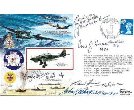 RAFA3 Cover 50th Anniv Battle of Britain Signed 7 Battle of Britain Pilots, Crew WAAF Lieutenant Colonel R. C. Hay DSO, DSC R