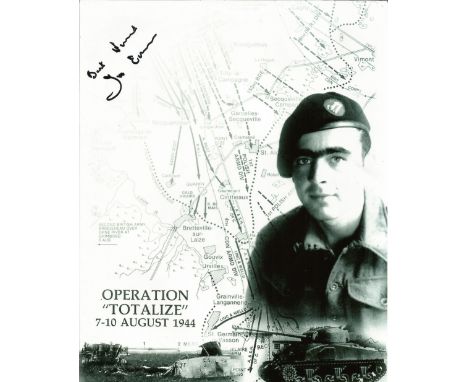 WW2. Trooper Joe Ekins (British Army) Personally Signed Black and White Operation Totalize 7 10 August 1944 Photo. Joseph Wil