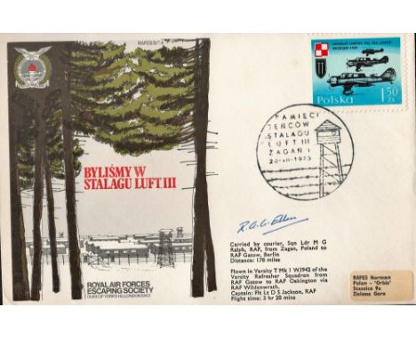 Wg Cdr R Ellen OBE Signed Bylimy W Stalag Luft III RAFES SC4 FDC. Extra Special FDC. 36 of 50 Certified Copies. Ellen Was Par