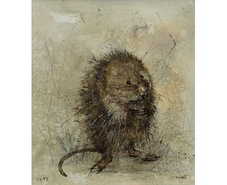 Kate Wyatt (British contemporary): 'Aelle Watervole', limited edition colour print signed and numbered 53/95, labelled verso 