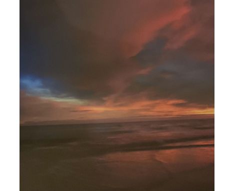Lee Wilson (British Contemporary): Whitby Sunset, large colour photographic print 68cm x 68cm