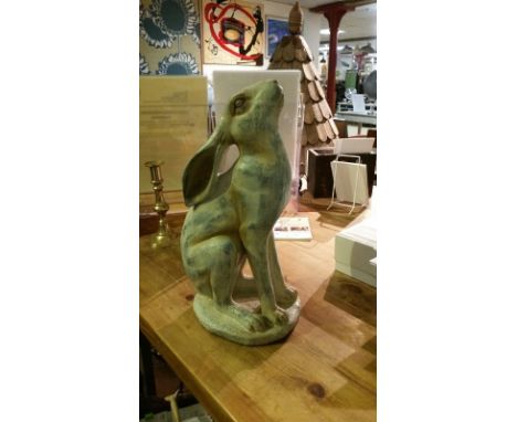 Stargazing (resin) rabbit figure c 37cm *This lot will have VAT added to the hammer price