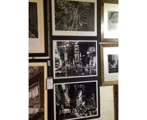Group of three (3) black and white photo prints of New York street scenes, each framed &amp; glazed. *This lot will have VAT 