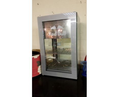 Small Red Bull refrigerator - PAT tested *this item will have VAT added to the hammer price