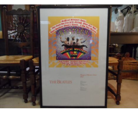 Fabulous poster, from a private collection amassed mainly in the late 1960's in San Francisco. Magical Mystery Tour by John V