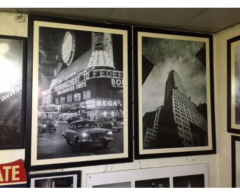 Two (2) black and white photo prints New York scenes. Each framed and glazed.*This lot will have VAT added to the hammer pric