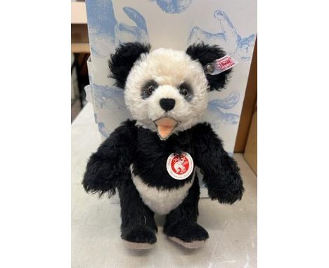 Steiff Boxed 75th Anniversary Panda Limited Edition: Boxed with certificate 