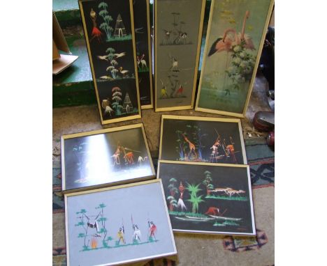 A collection of ethic themed framed prints: (9) 