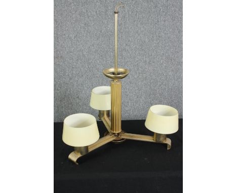 A vintage brass ceiling light. H.65 Dia.53cm. 