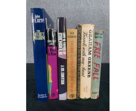 Seven vintage books to include a signed copy of The Secret Pilgrim by John le Carre along with first editions by Kinglsey Ami