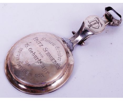 An interesting antique Edwardian white metal (likely silver) German folding cigarette / cigar ashtray. Engraved to bowl detai
