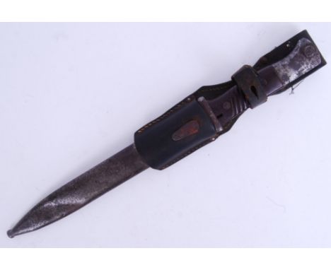 An original German rifle bayonet - the blade marked for 44ASW. With scabbard and original frog.  POSTAGE: Worldwide postage /