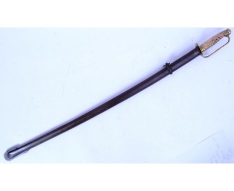 A rare and interesting early 20th century 1930's Chinese Republican Cavalry Sword, 1st Republic. With brass handle and scabba