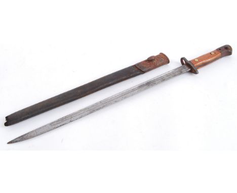 An original 20th century 1907 Wilkinson bayonet with scabbard. 56cm long.  POSTAGE: Worldwide postage / delivery available on