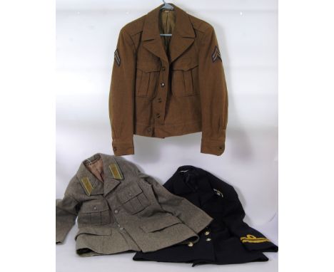 A set of three original vintage Second World War WWII jackets. German, Navy and US.  POSTAGE: Worldwide postage / delivery av