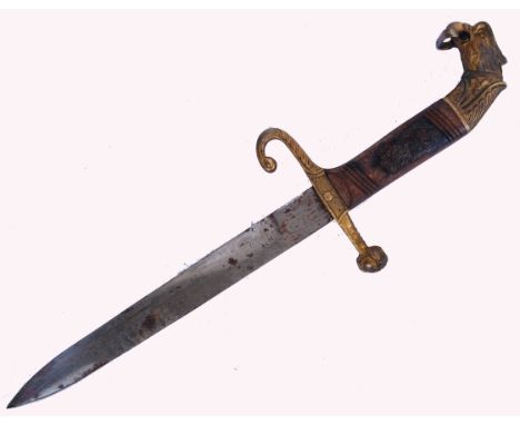 A rare likely late 19th / early 20th century believed German Falconry / presentation / dress dagger. Highly decorative, with 