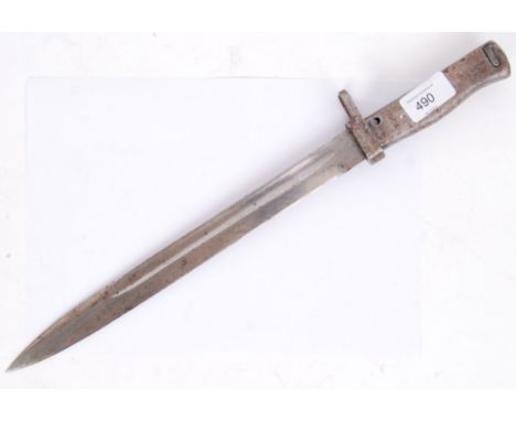 An original WWI First World War era German Ersatz bayonet. No scabbard. Approx 44cm long. POSTAGE: Worldwide postage / delive