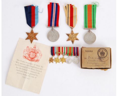 An original WWII Second World War medal group, awarded to an ETA Watkins of Bristol. Comprising of 39-45 Star, War Medal, Afr