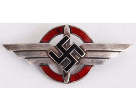 An original pre-WWII Second World War German / Third Reich Nazi DLV 'Deutsches Luft Verband' uniform cap badge. With central 