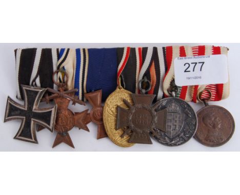 An original First World War WWI Imperial German medal group, comprising of; Iron Cross, Hindenburg Medal, First World War Com