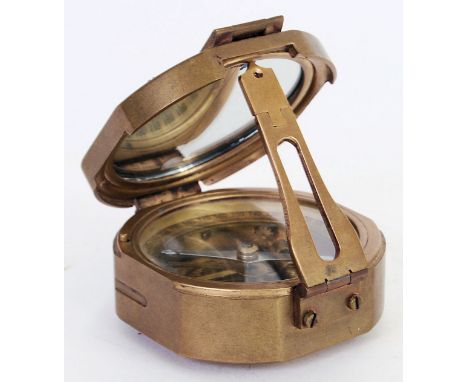  A Stanley London Natural Sine Brass Cased Compass &amp; dual Spirit Level. POSTAGE: Worldwide postage / delivery available o