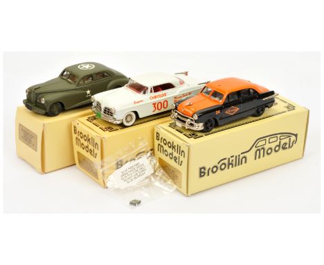 Brooklin group of cars to include (1) BRK18X 1941 Packard Staff Car - military green, beige interior and US Army decals - Mai