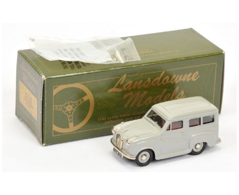 Lansdowne LDM18 1955 Austin A30 Countryman Estate - light grey, dark red interior - Mint (signs are in a clear plastic bag), 