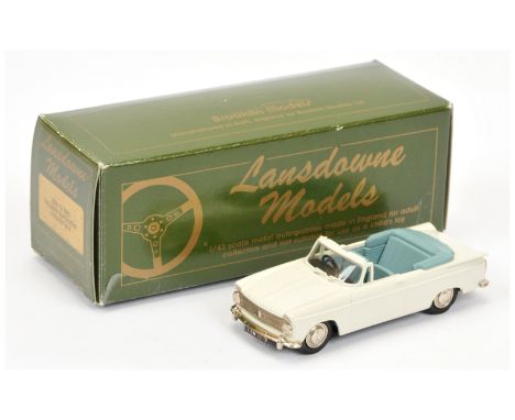Lansdowne LDM13 1963 Hillman Super Minx Convertible - white, light blue interior - Mint in Excellent box with inner packing.