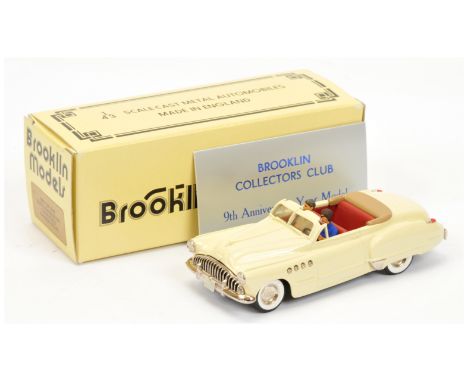 Brooklin BRK10X 1949 Buick Roadmaster "Rain Man" - cream convertible, dark red interior with 2 figures from the Rain Man Movi