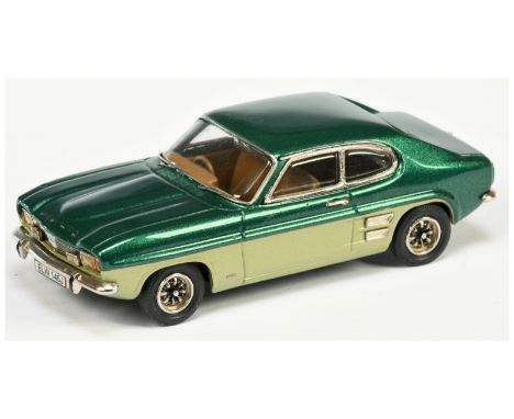 Crossway Models Ford Capri 3 Litre Custom - metallic green upper, light green lower and tan interior - this model is number 7