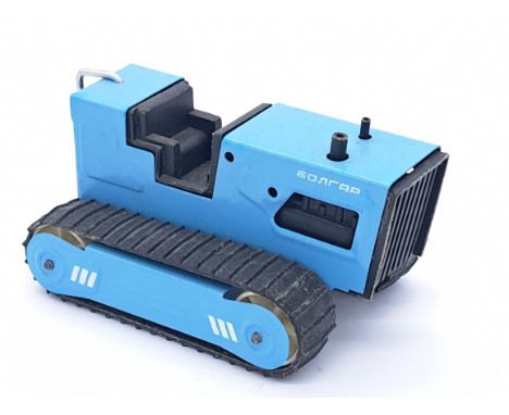 Alternative version of a Tonka pressed steel Crawler Tractor, probably Bulgarian, Bolgar TL45, finished in light blue with bl