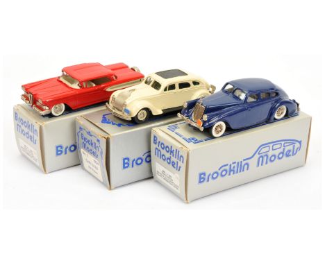 Brooklin Models group of 1/43 scale metal Automobiles - Including (1) Brooklin BRK1 1933 Pierce Arrow 1992 BCC Special - Broo