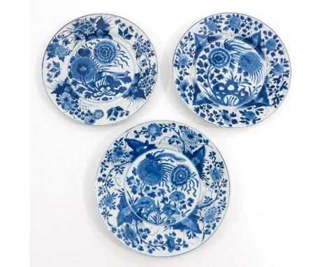 Decorated with scene in garden with flowers and birds, Kangxi Mark and Period, 27 cm. in diameter. 