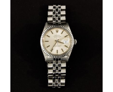 Superlative chronometer, steel band, case is 36 mm. in diameter.