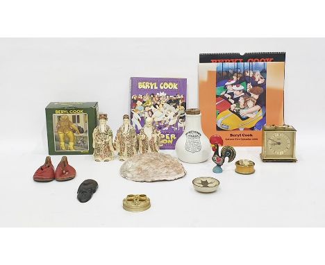 Collection of Beryl Cook items to include book, calendar, etc and a box of collectables to include ivory-effect resin Orienta