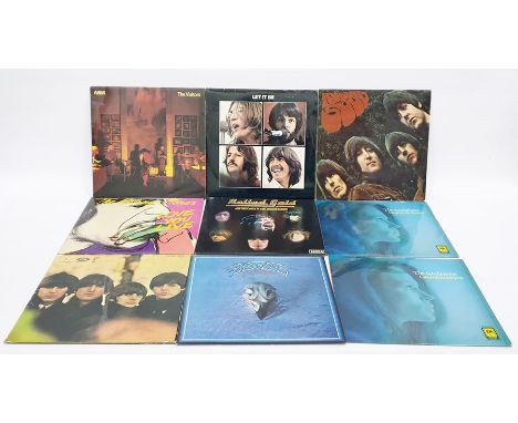 Collection of records to include Abba, The Beatles, The Rolling Stones, etc  (9)