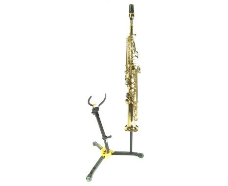 Rosedale soprano saxophone, with straight and curved crooks, plus unused Yamaha 4C mouthpiece, with maker's soft padded case,