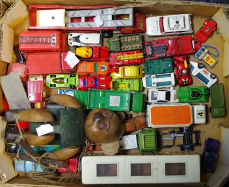 Toys - Dinky, Matchbox, Corgi, various, (playworn), a mid 20th century puppet. 