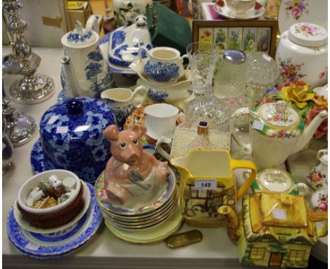 Ceramics &amp; glassware - a Regency Ironstone cheese dome; a blue &amp; white tureen &amp; cover; a Royal Albert Empress Ser