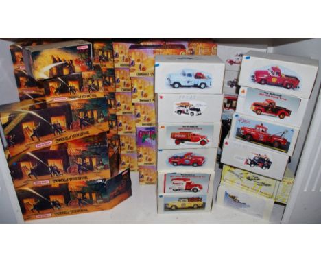 Matchbox Models of Yesteryear - 25 Great Beers of the World series model cars;  25 Fire Engine Series;  5 large Fire Engine S