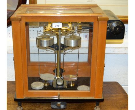 A set of Stanton Instruments Model A.D.2 Analytical Balance Scales supplied by A. Gallenkamp &amp; Co.